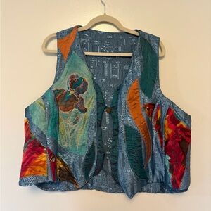 Handcrafted quilted patchwork vest